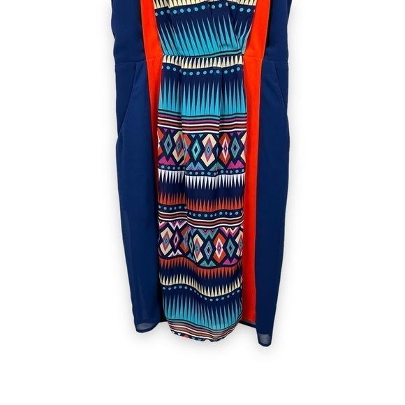 Greylin Boho Aztec Diamond Print Sleeveless Mini Dress Size S - Picture 5 of 10